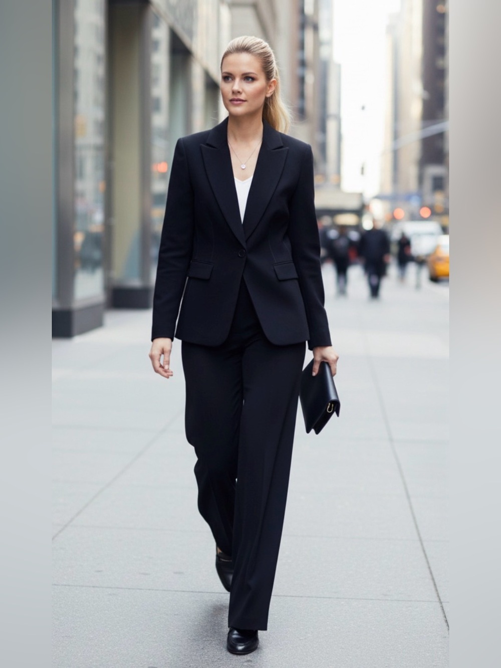 (#11) TAHARI Arthur S. Levine Black Tailored Single-Button Blazer